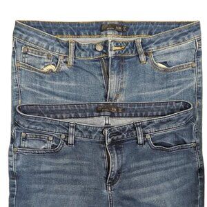 💖 2 Pairs: prAna London Mid-Rise Skinny Jeans, Medium Wash, Size 8 x 31 💖